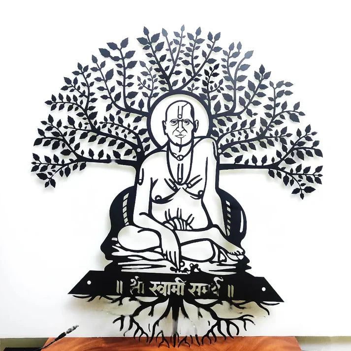 Vatavruksha Swami Samarth LED Metal Wall Décor