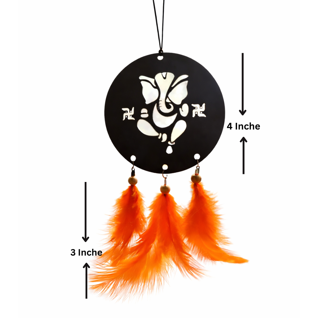 Ganpati Bappa Car Hanger with Swastik Design