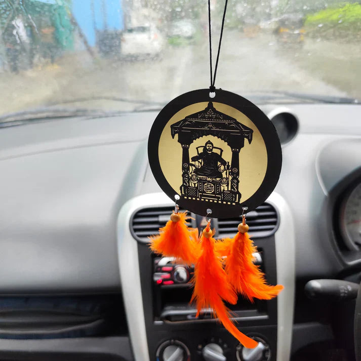 Chhatrapati Shivaji Maharaj Golden Car Hanger