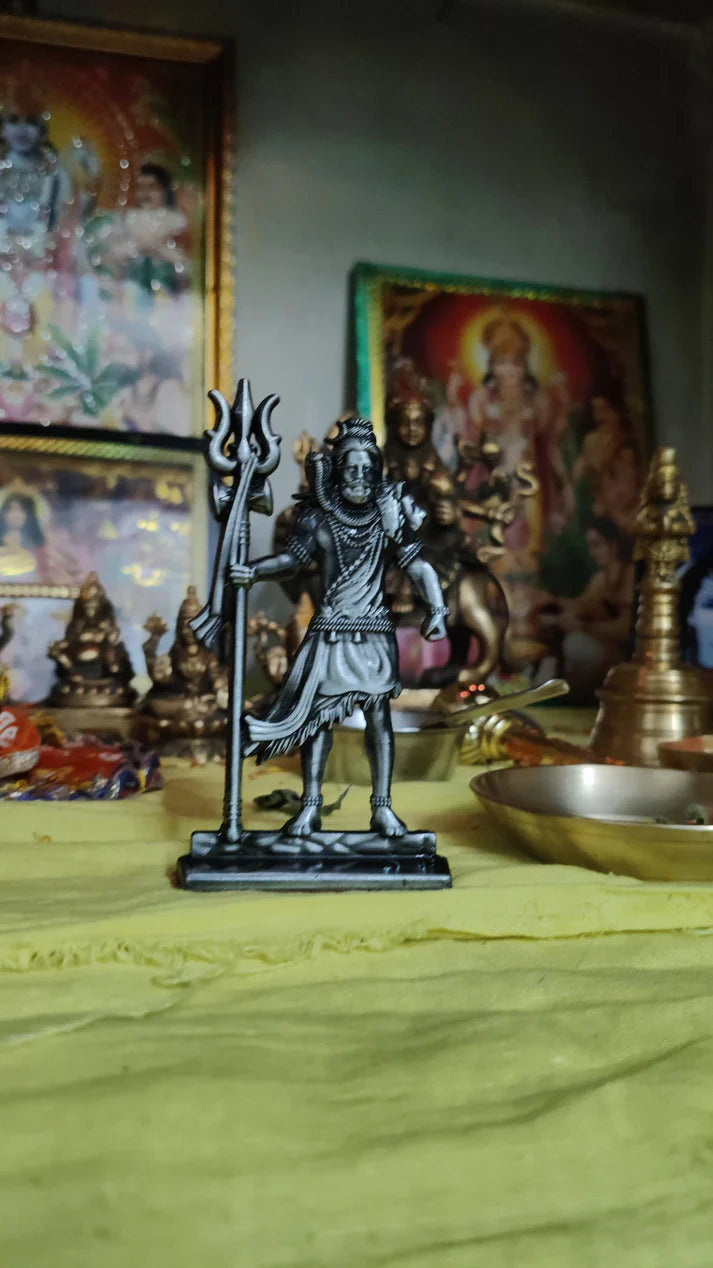 Resin Lord Shiva Statue for Car Dashboard & Home Décor Idols