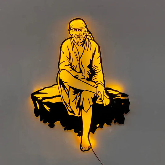Sai Baba LED Metal Wall Décor